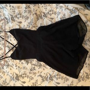 Kirra Open Back Black Playsuit